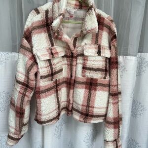 No Boundaries Cream Teddy Jacket Plush Oversized Style